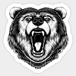 Angry Bear Sticker